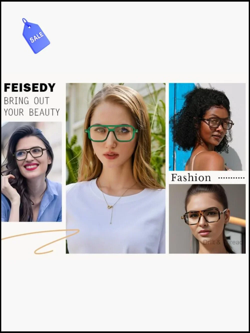 Vintage Square Blue Light Reading Glasses Unisex 1950s Mens Womens